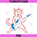 Punk Cat Playing Guitar PNG, Rock'n Roll Band Rockstar PNG
