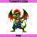 Punk Rock Goth Dragon PNG, Guitar Band PNG