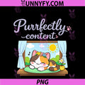Purrfectly Content PNG, Kawaii Chibi Kitten Window Art PNG