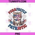 Purrfectly Patriotic Cat PNG, Vintage 4th Of July Graphic PNG