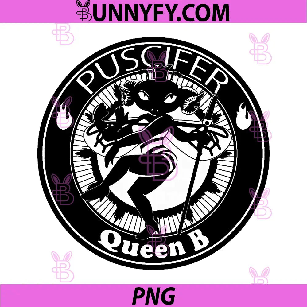 Puscifer Queen B Circular Emblem Art PNG, Dark Occult Band Logo PNG