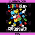 Autism Is My Super Power Puzzle Art PNG, Colorful Autism Awareness PNG