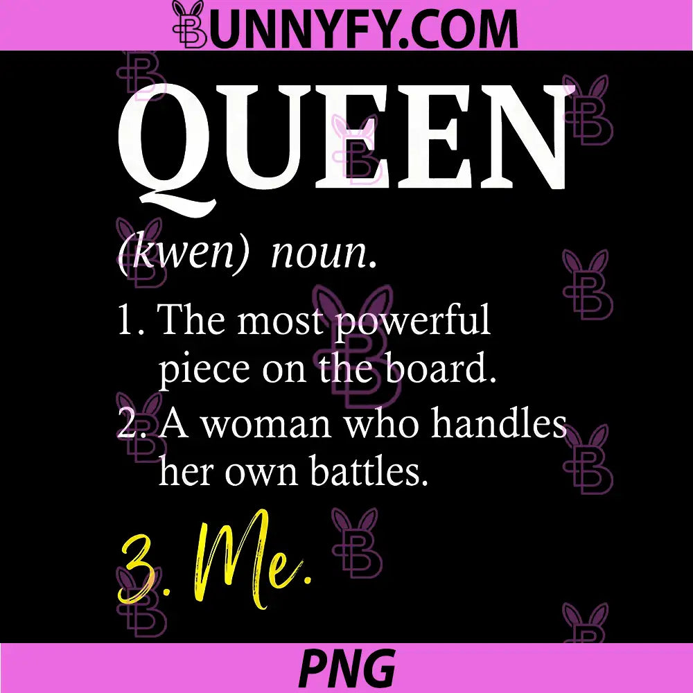Queen Definition Strong Woman PNG, Empowering Chess Design PNG