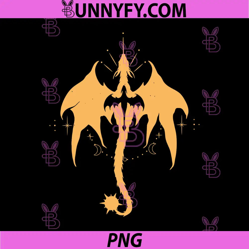 Quest Squad Minimal Dragon Silhouette PNG, Celestial Fantasy Art PNG