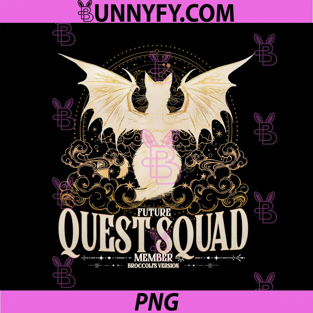 Future Quest Squad Member Broccoli’s Version PNG, Winged Cat Art PNG