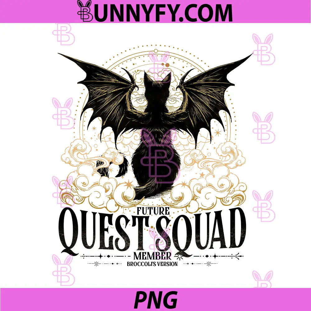 Future Quest Squad Member Cat Wings PNG, Broccoli’s Version PNG