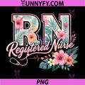 RN Tropical Flowers PNG, Registered Nurse Aloha Summer Vacation PNG