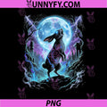 Rabbit Howling to The Moon PNG, Meme 90s Vintage PNG