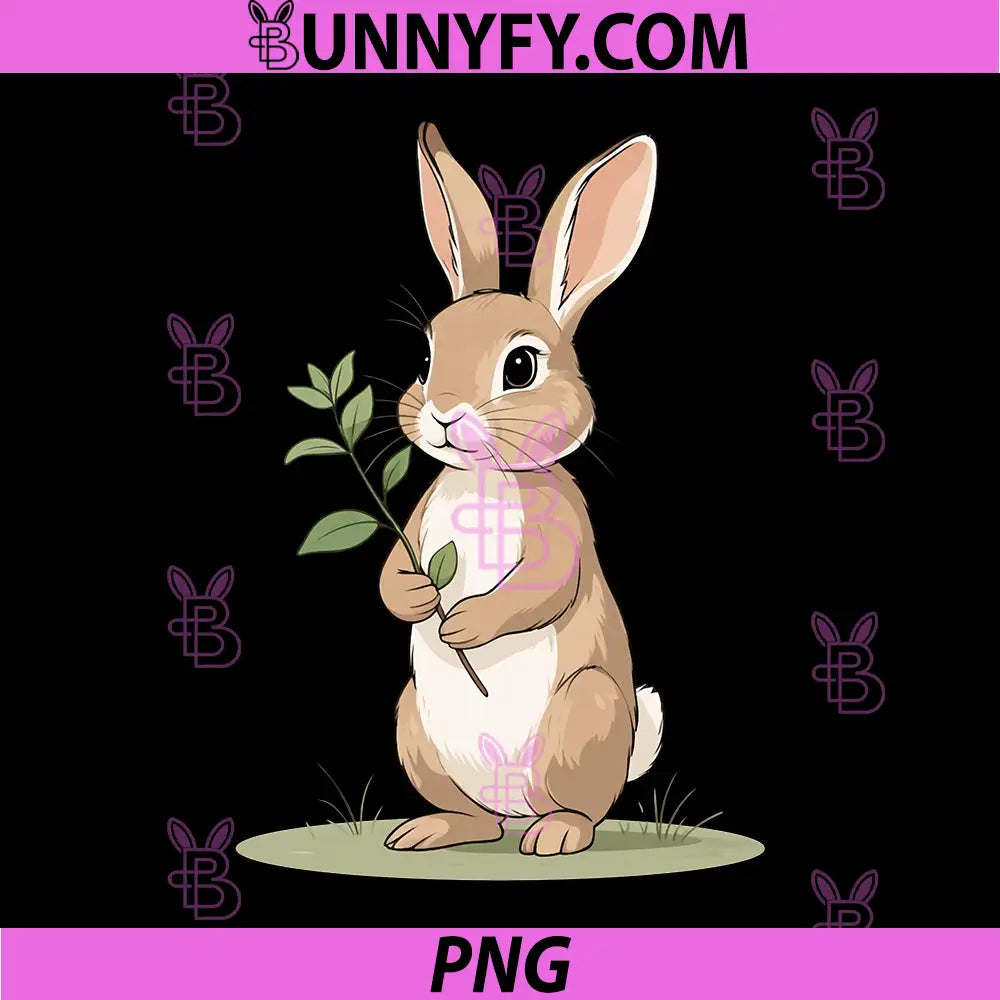 Rabbit in Gentle Spring PNG, Garden Soft Animal Art PNG