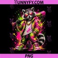Raccoon Baseball Drip Funny PNG, Animal Party Sport Cool Graphic PNG