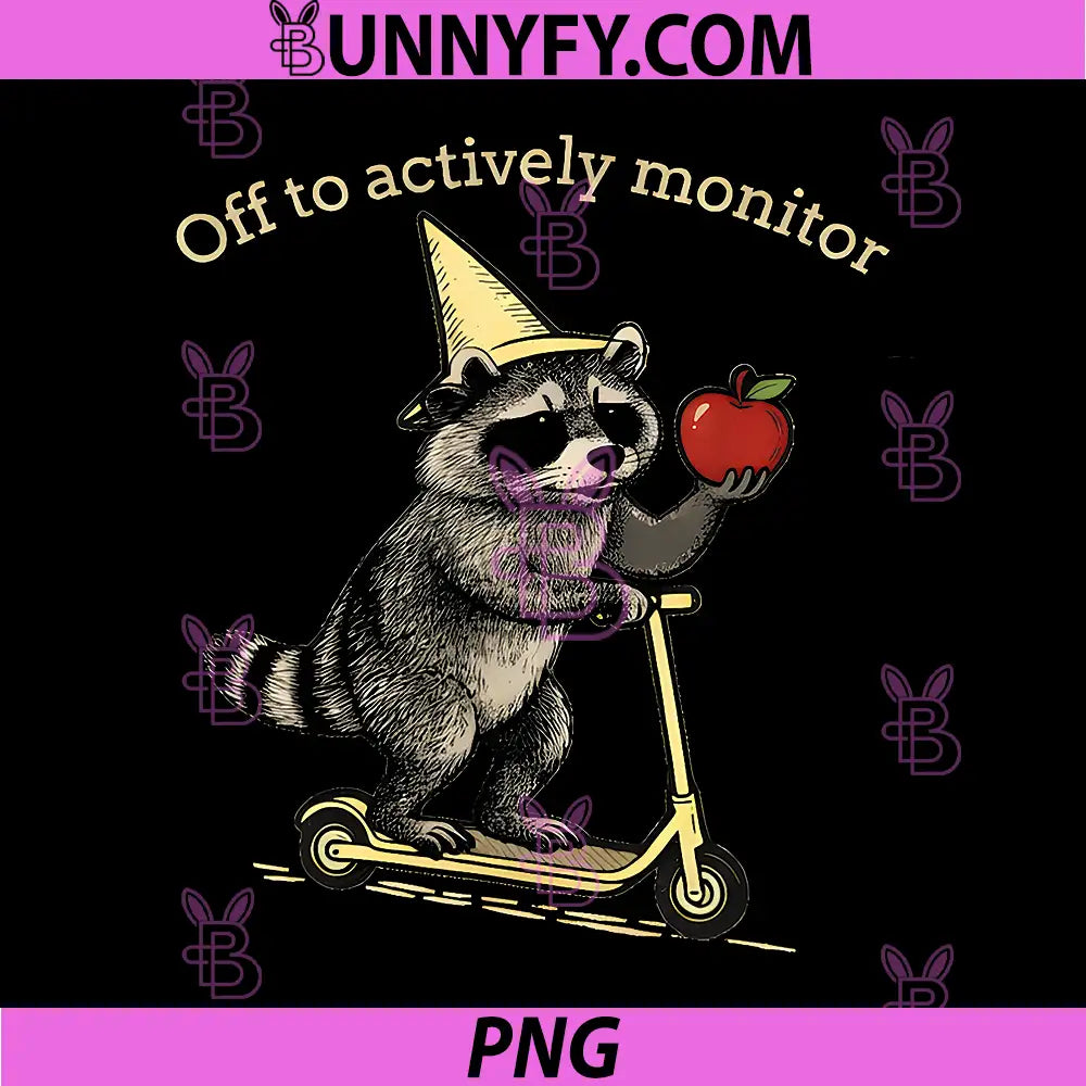 Raccoon Off to Actively PNG, Monitor Teacher Testing Motivation PNG