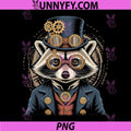 Raccoon Steam Punk Funny PNG, Animal Steampunk Raccoon Lover PNG