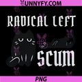 Radical Left Scum PNG, Vintage Cat PNG