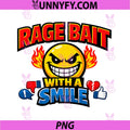 Rage Bait with a Smile PNG, Funny Internet Meme Humor PNG