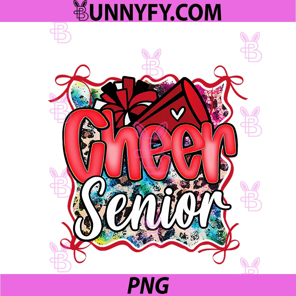 Rainbow Coquette Red PNG, Cheer Senior Cheerleader 2026 Graduate PNG