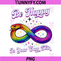 Rainbow Snake PNG, Be Happy in Your Own Skin PNG
