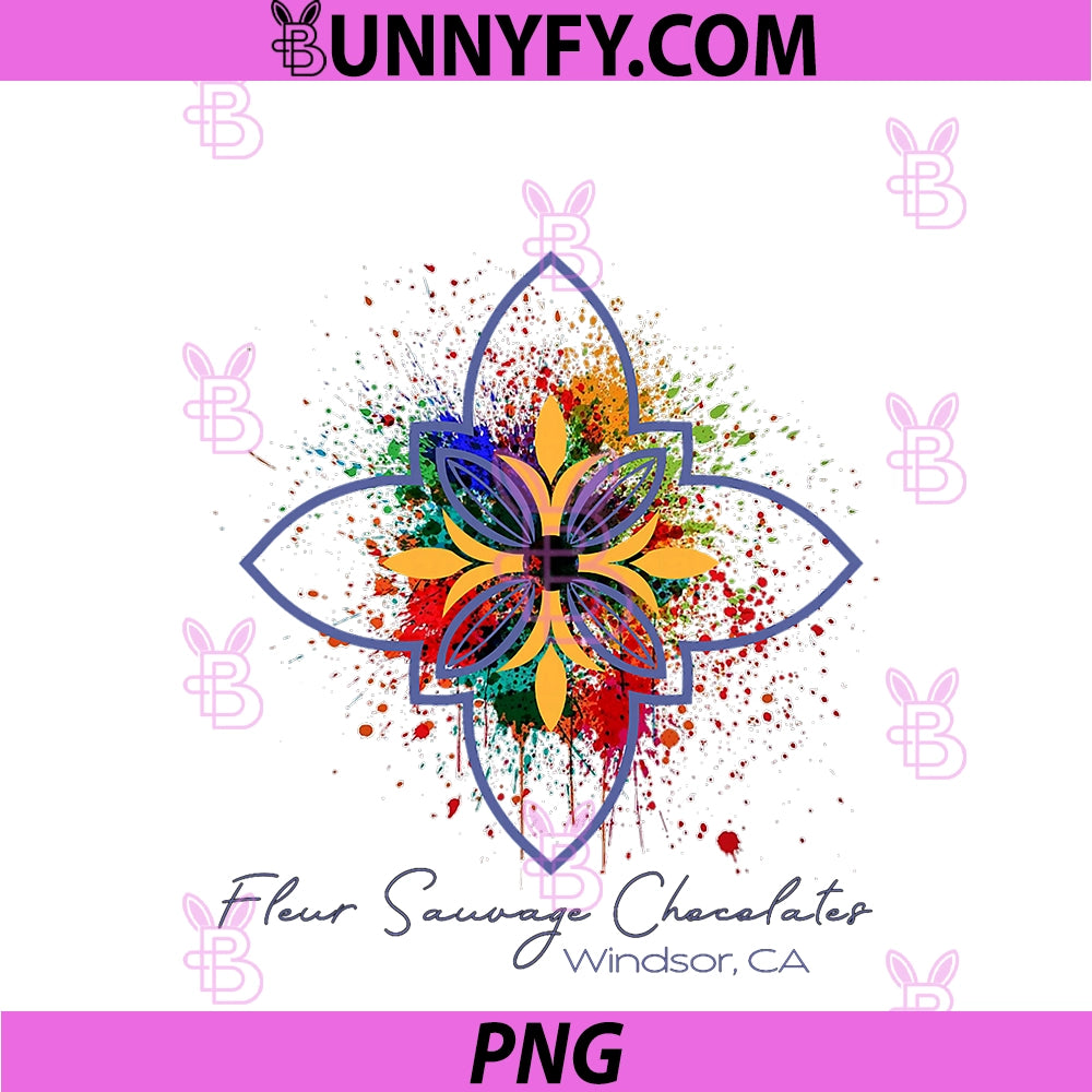 Rainbow Splatter PNG, Chocolate Shop PNG