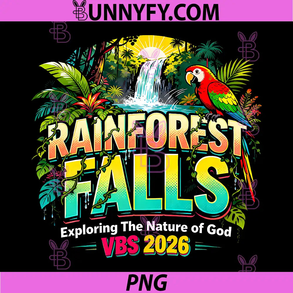 Rainforest Falls VBS 2026 PNG, Exploring The Nature of God PNG