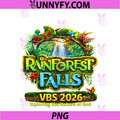 Rainforest Falls VBS 2026 PNG, Exploring The Nature Of God Kids PNG
