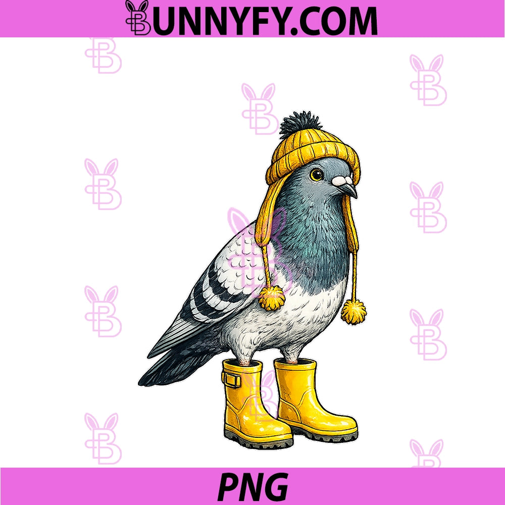 Rainy Day Pigeon PNG, Dressed To Impress PNG