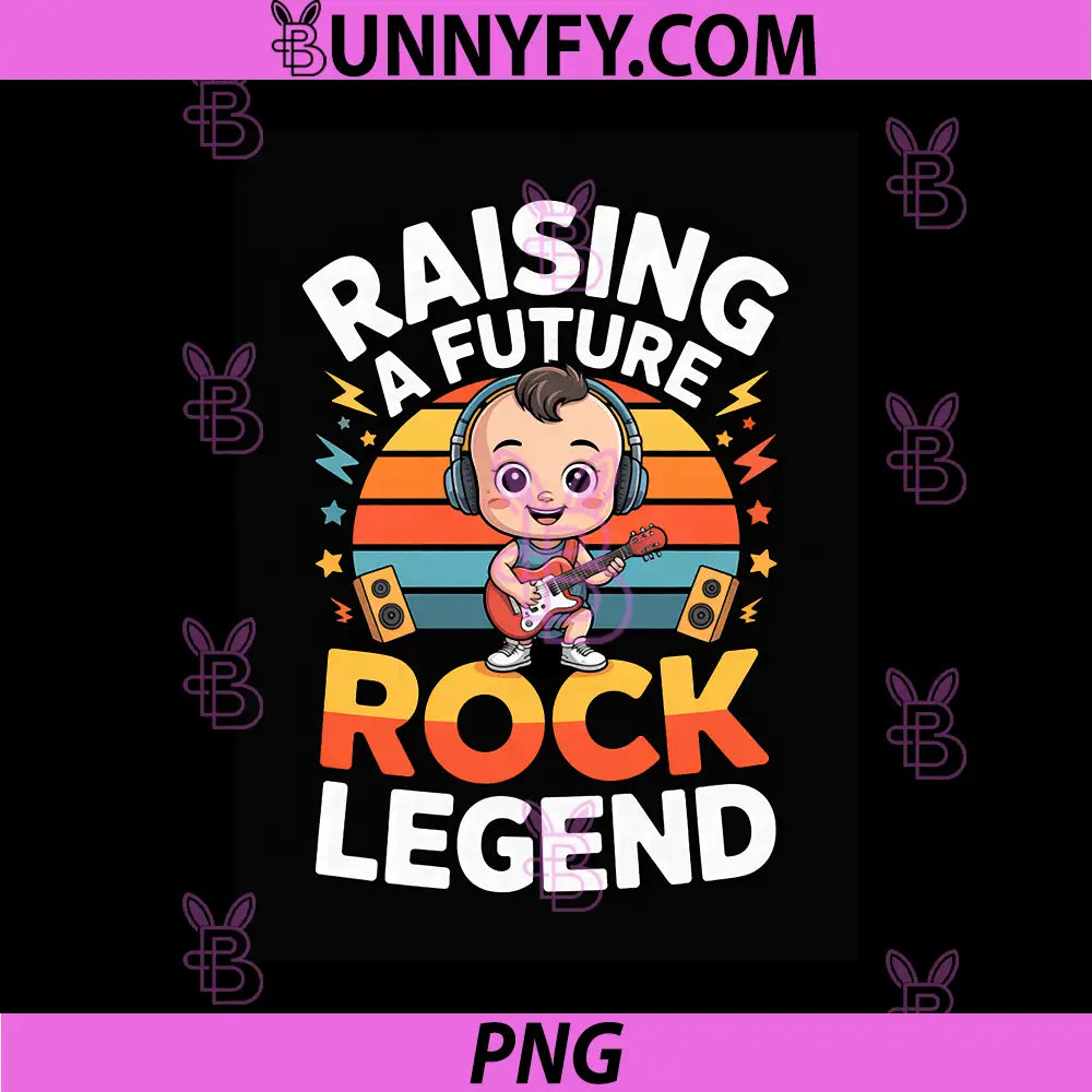 Raising A Future Rock Legend PNG, Baby Rock Music PNG