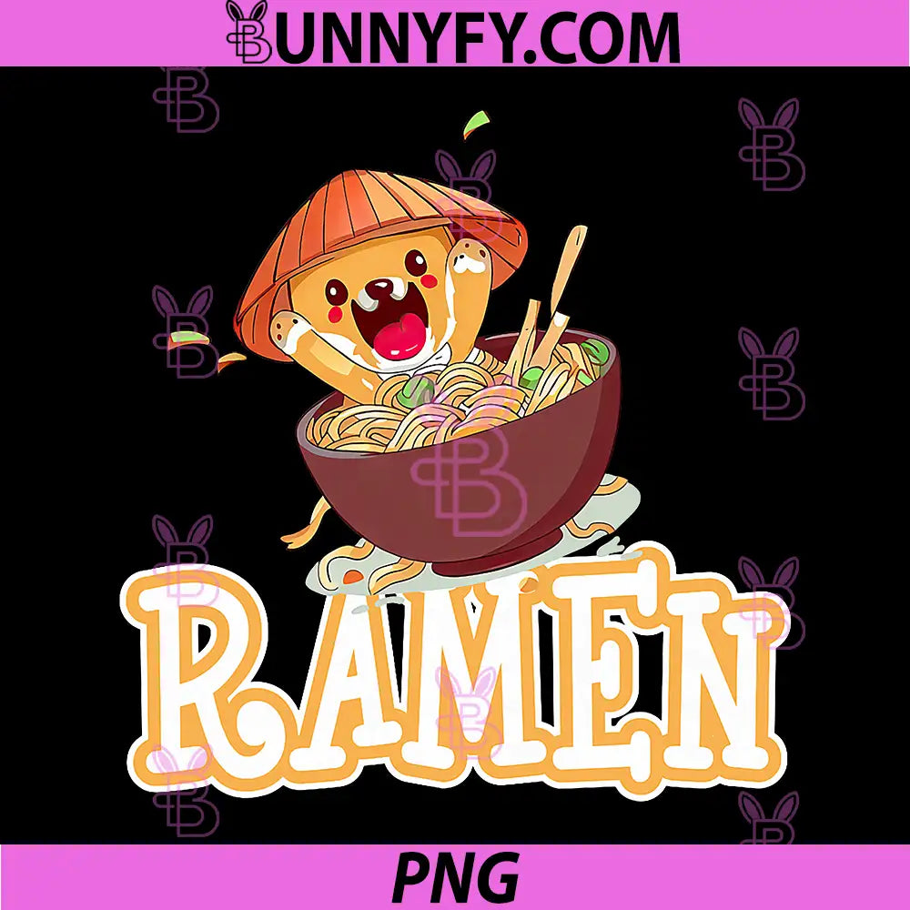 Ramen PNG, Cute Dog Eating Ramen PNG