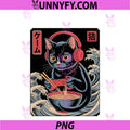Ramen Cat Japanese Anime PNG, Wave Kawaii Noodle Bowl Neko PNG