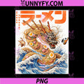 Ramen Dragon Kawaii Anime PNG, Japanese Cute Kaiju Noodles Lovers PNG