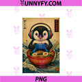 Ramen Gamer Penguin PNG, Funny Gaming Animal PNG