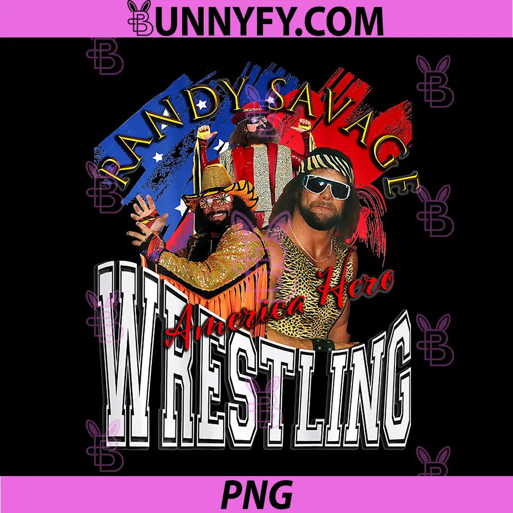 Randy Savage Wrestling Legend PNG, America Hero Pro Wrestler PNG