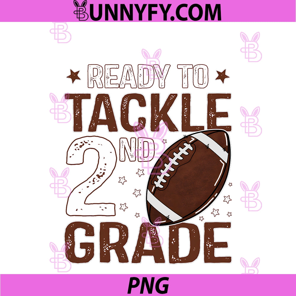 Ready To Tackle 2nd Grade PNG, Football Boys First Day Of School PNG