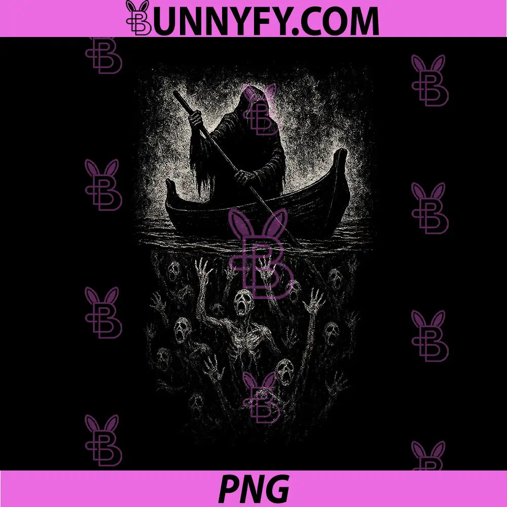 Reaper Horror Goth Charon Hades PNG, Underworld Mythology Alt Art PNG