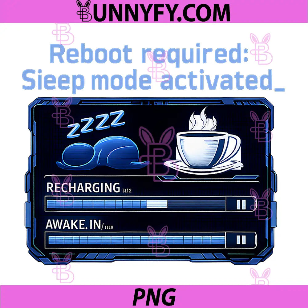 Reboot Required Sleep Mode Activated PNG, Programmer Humor PNG