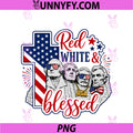 Red White And Blessed PNG, Patriotic Faith Inspired US America PNG