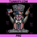 Red White & Boozy Raccoon PNG, Retro US Flag Happy 4th of July PNG