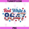 Red White and 8647 PNG, Vintage 4th of July USA Flag Patriotic PNG