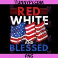 Red White and Blessed PNG, 4th of July Patriotic United States PNG