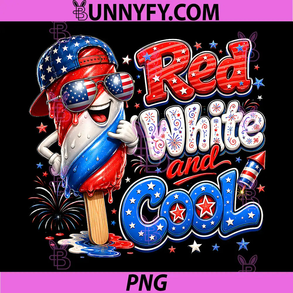 Red White and Cool Funny PNG, Patriotic 4th of July PNG