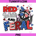Red White and Feral Raccoon PNG, 4th of July Independence Day PNG