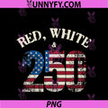 Red, White And 250 PNG, America 250th Anniversary PNG