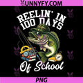 Reelin' in 100 Days of School PNG, Bass Camo Fishing Lover PNG
