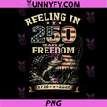 Reeling in 250 Years of Freedom PNG, Fishing USA 1776-2026 PNG