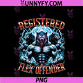 Registered Flex Offender PNG, Gym Workout Bodybuilder Funny PNG