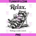Relax Nothing is Under Control PNG, Funny Sarcastic Raccoon Humor PNG