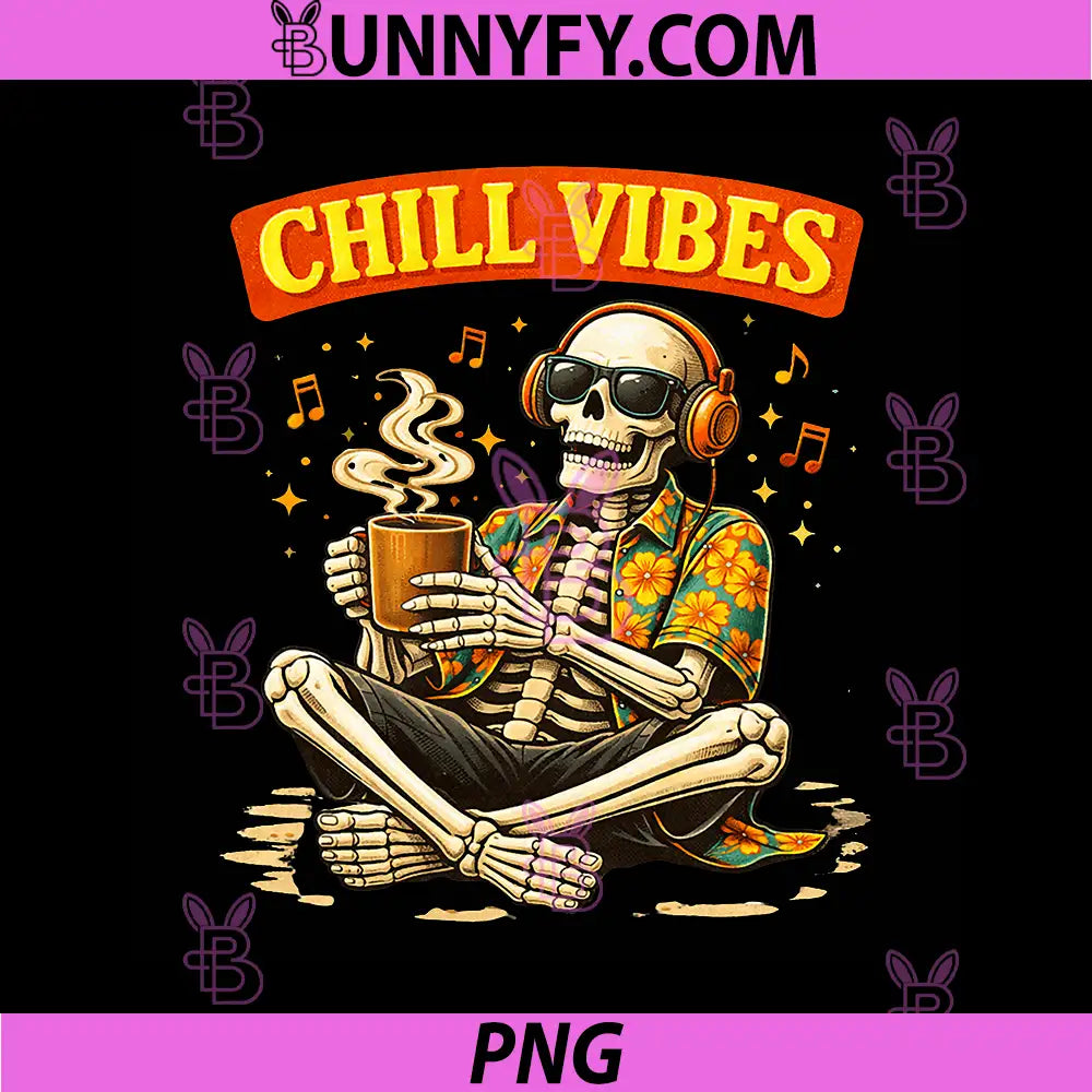 Chill Vibes PNG, Relaxed Music and Coffee PNG