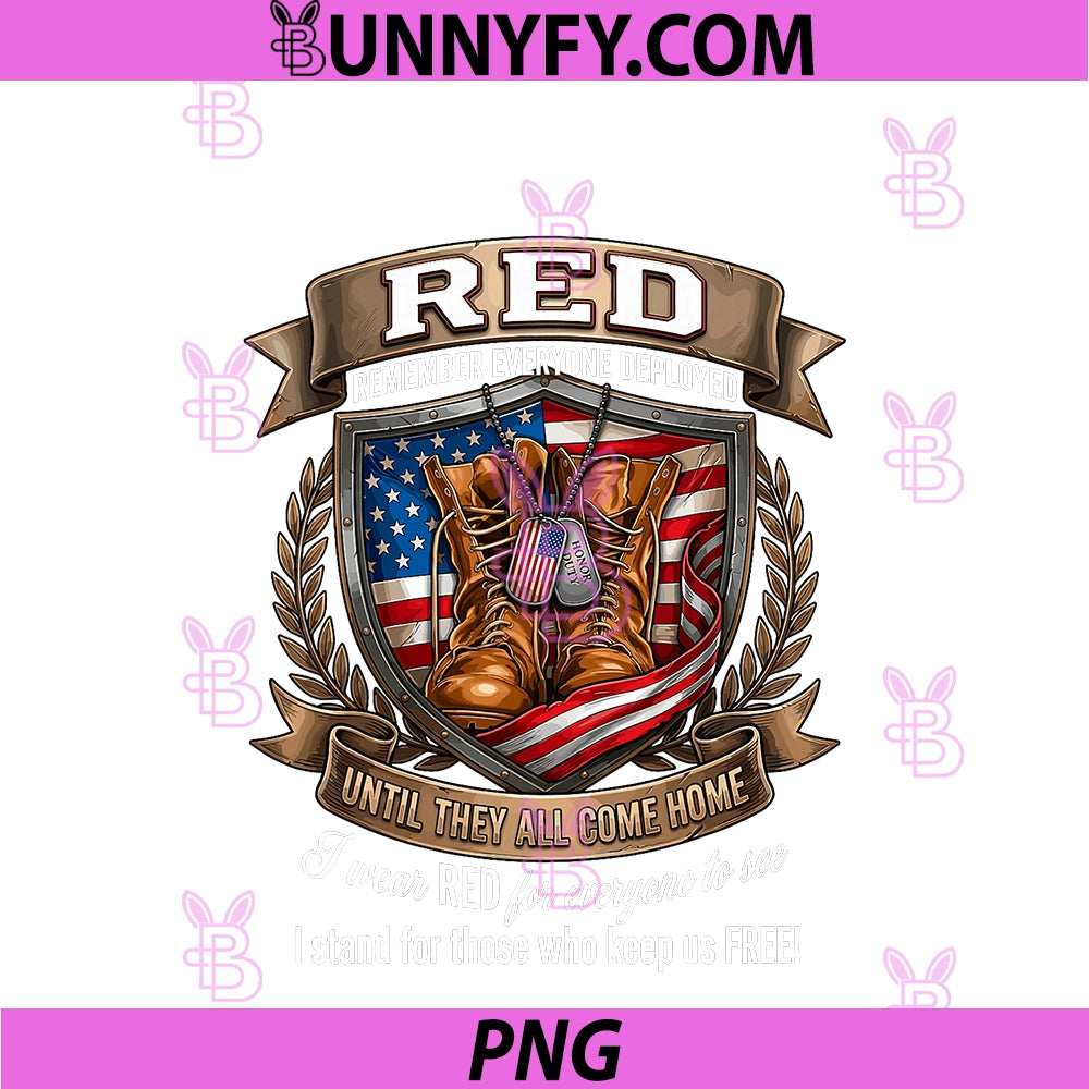 Remember Everyone PNG, Deployed Military RED Friday PNG