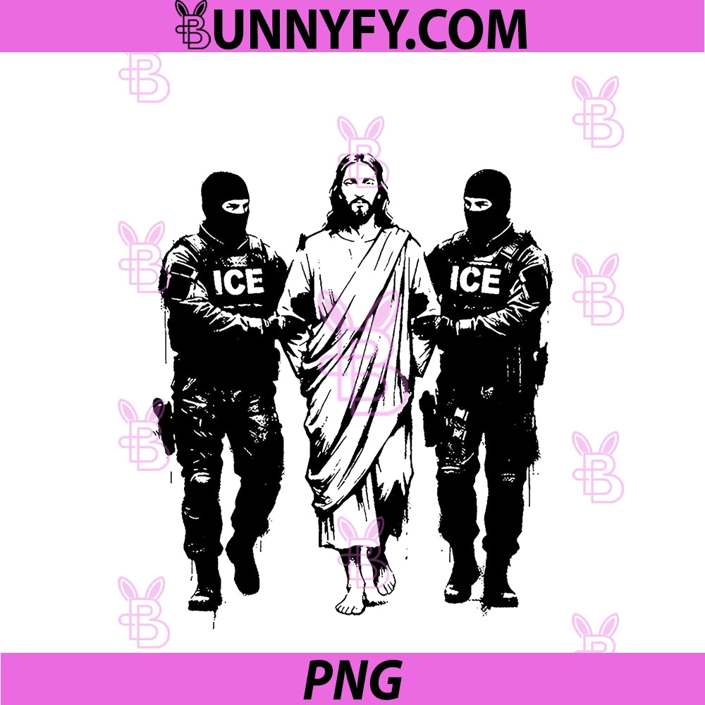 Resist Ice Jesus PNG, Solidarity Immigrant Rights Art PNG
