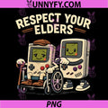 Respect Your Elders PNG, Retro Gaming Funny Gamer Controller 80s PNG