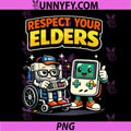 Respect Your Elders Retro PNG, Gaming Funny Gamer Controller 80s PNG