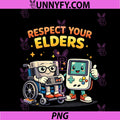 Respect Your Elders Retro Gaming PNG, Funny Gamer Controller 80s PNG